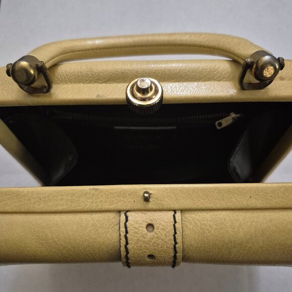 Ronay Clutch Vintage 1950's Genuine Leather Retro Rare Old Money Mob Wife - Picture 2 of 13
